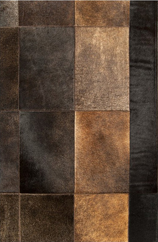 Tobaco Leaves Luxury Cowhide Rug