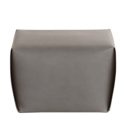 Big Bao Grey Leather Ottoman