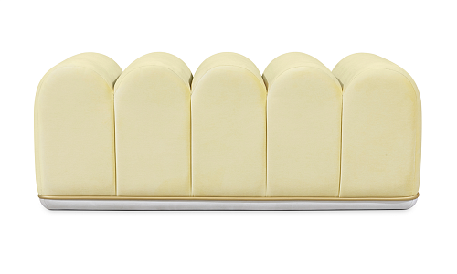 Sweet Swirl Yellow Modern Bench