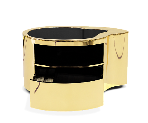 Crest Gold Designer Nightstand