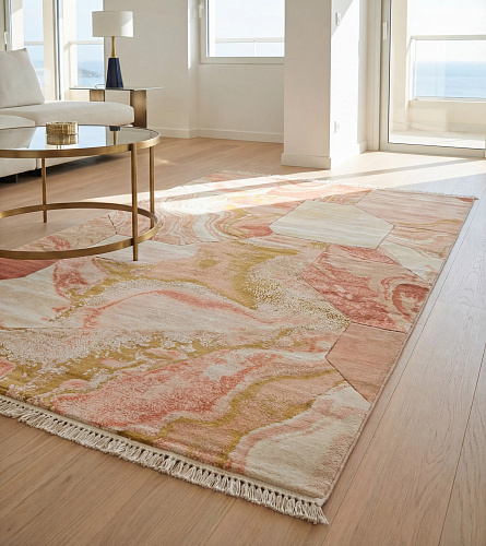 Coral Relief Handwoven Rug