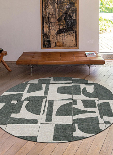 Light Green Round Rug