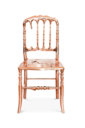 Empyrean Copper Accent Designer Chair