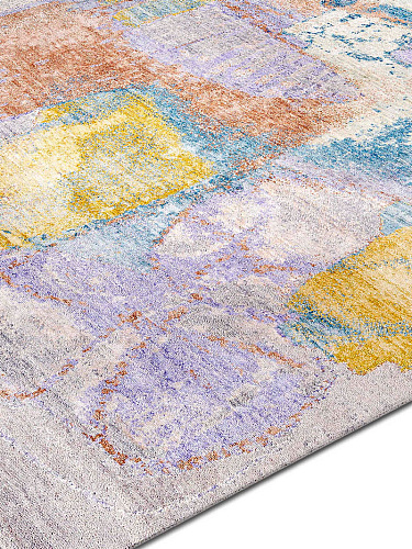 Pastel Mint Hand-Knotted Silk / Wool Rug