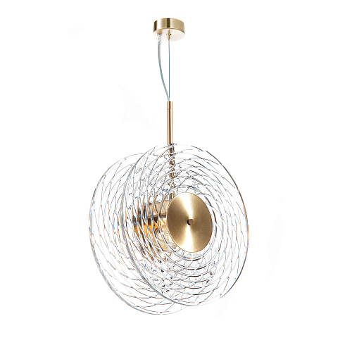 Ripple Double Crystal Disc Pendant