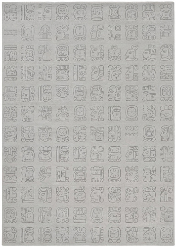 Symbol Grid Grey Artisan Rug