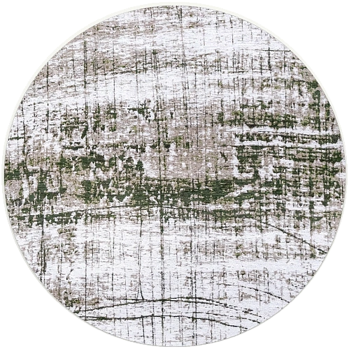 Eco-Friendly Green Round Rug