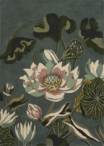 Lilium Midnight Modern Hand Woven Rug