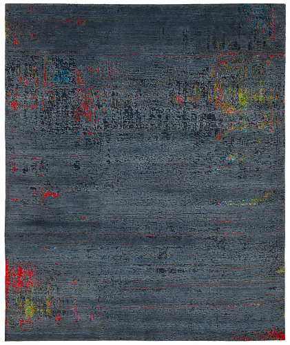 Hand-woven Luxury Rug Artwork Black