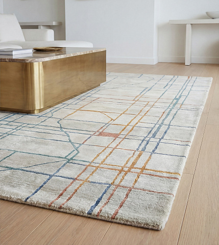 Linen Grid Handwoven Rug