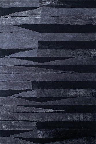 Mismatch Black Modern Rug