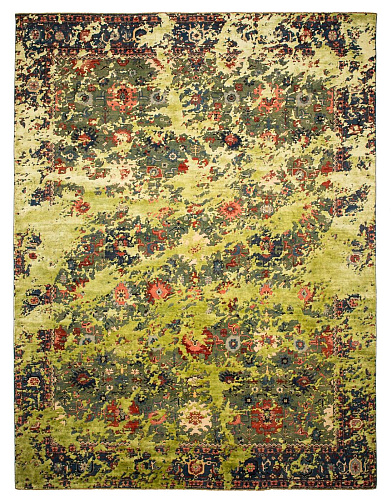 Faded Hand-Knotted Vintage Luxury Rug