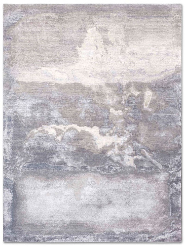 Clouds Light Grey Luxury Handwoven Rug