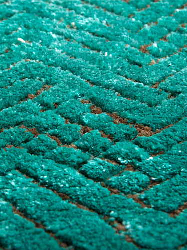 Verdiazul Designer Silk Rug