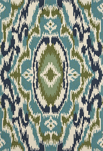 Outdoor Blue Abstract Rug