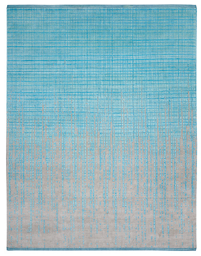 Grid Blue Luxurious Rug