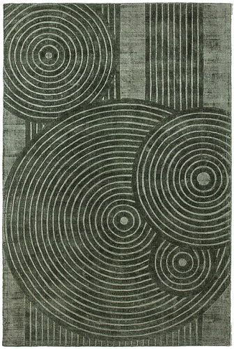Designer Green Indian Hand-Woven Rug