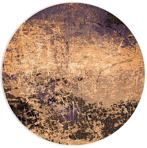 Deep Brown Round Rug