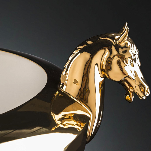 Horse Artisan Golden Vase