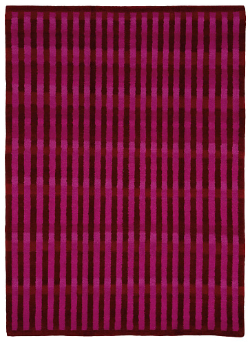 Hand-woven Pink Stripes Luxury Rug