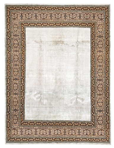 Tabriz Hand Knotted Frame Luxury Rug