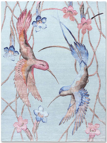 Hummingbirds Handmade Luxury Rug