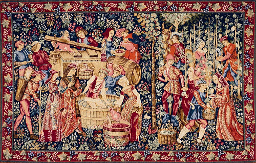 Harvest Horizontal Tapestry with Border