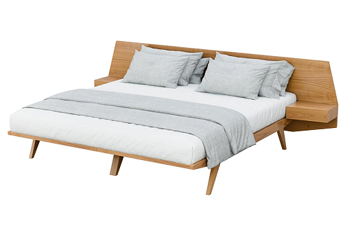 Cherry Wood Handcrafted Bed with Nightstands