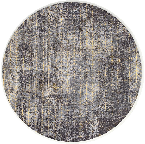 Sparkling Charcoal Luxe Round Rug