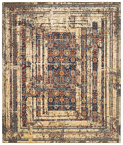 Faded Hand Knotted Vintage Luxury Rug