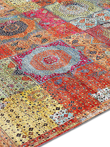 Cosmic Orange Handmade Luxury Rug