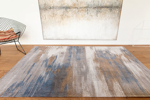 Modern Art Flatwoven Grey Rug