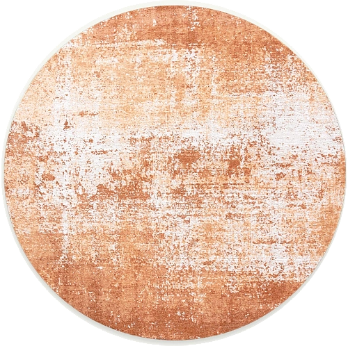 Terracotta Textured Round Rug