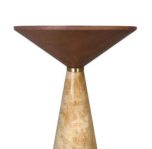 Cino Yellow Marble Italian Side Table