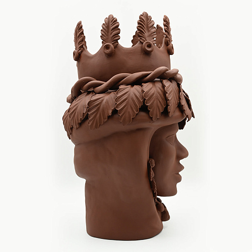 Rich Brown Moor's Head Art Piece