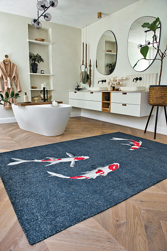 Japanese Pond Flatweave Rug