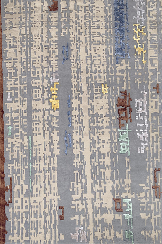 Net Wool & Viscose Handwoven Luxury Rug