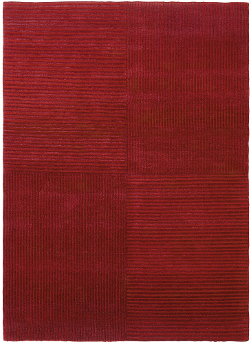 Hand-woven Red Stripes Luxury Rug