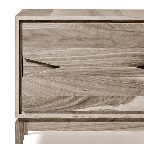 Base Grey Contemporary Nightstand