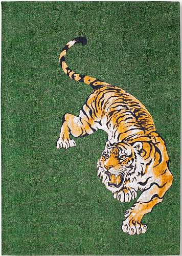 Green On Fire Flatweave Rug