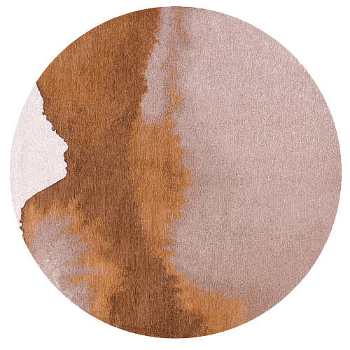Classic Chestnut Brown Round Rug