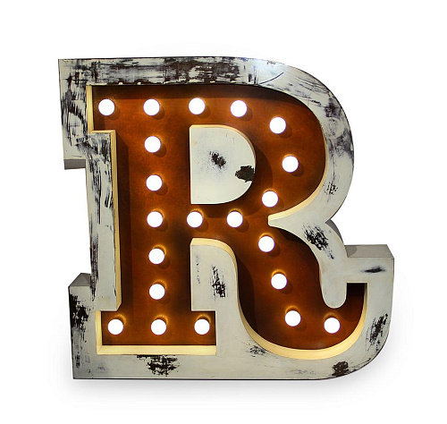 Radiant Bright Letter R