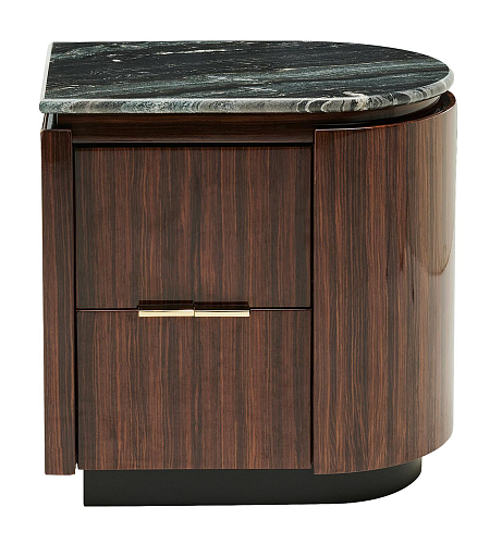 Bea Right Dark Wood Bedside Table