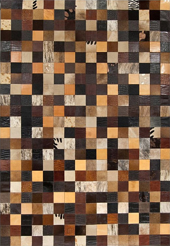 Mosaic Multicolour Luxury Cowhide Rug
