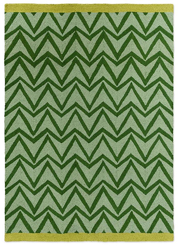 Flat Weave Green Outdoor Rug
