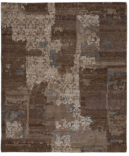 Boro Hand-woven Brown Luxurious Rug