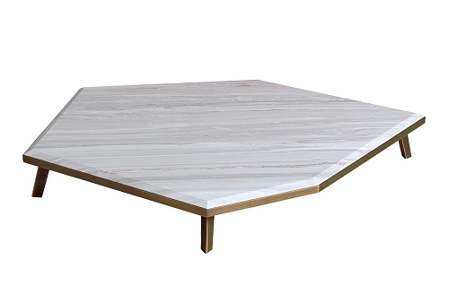 Expanding White Marble Italian Coffee Table