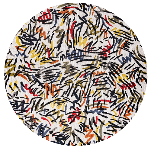 Urban Lines Grey Round Rug
