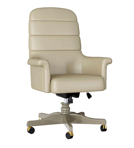 Clizia Beige Swivel Armchair