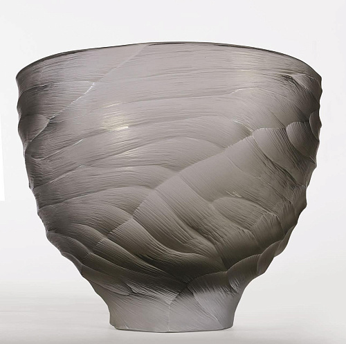 Gray Venetian Glass Vase